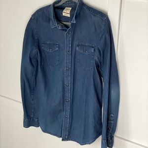 GAP Large Mens Rugged Denim Shirt